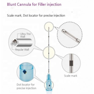 25G 38mm Disposable blunt tip needle for beauty blunt-tip cannula for HA Haluronic acid dermal filler